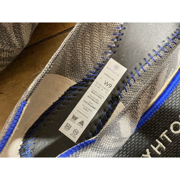 Rothy's The Point Gray Zebra Pointed Ballet Flats Women's Size 9 - Picture 6 of 7